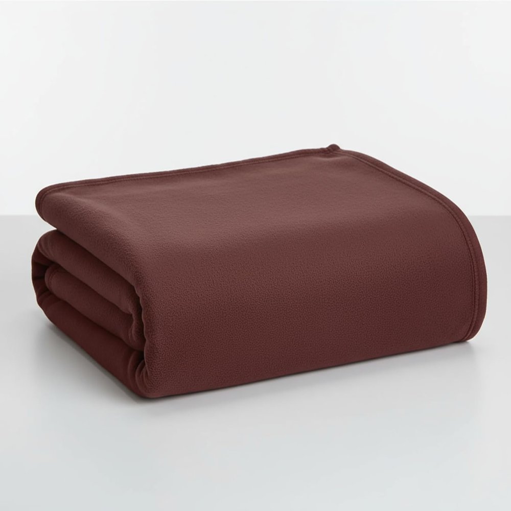 Home Stylish 300 TC All Season Solid/Plain Light Weight Polar Fleece Single Bed Blanket (152 x 230 cm,), Lightweight Cofee