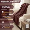 Home Stylish 300 TC All Season Solid/Plain Light Weight Polar Fleece Single Bed Blanket (152 x 230 cm,), Lightweight Cofee view 3
