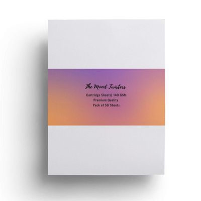 The Mood Twisters Cartridge Paper 140 GSM (A4 50 Sheets) Loose Drawing Sheets Pack White for Sketching Drawing Writing (A4 50 Sheets)