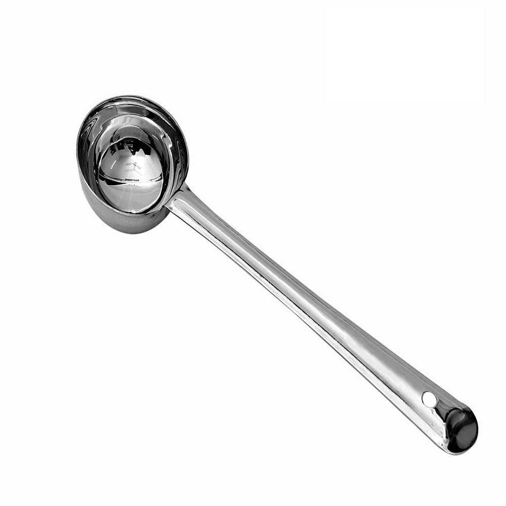 Sameer Sales tainless Steel Deep Ladle | Soup/Milk Ladle/Karchi | Cooking and Serving Spoon for Kitchen (Pack of 1, Deep Ladle)