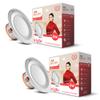 Murphy 6W Bright LED Downlight  Cool White, Slim Round Recessed Ceiling Light, 3-Inch Junction Box Compatible, Anti-Glare Diffuser, Energy Efficient (Pack of 2, 2-Year Warranty) view 1