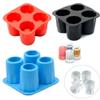 FosCadit Silicon Ice Tray Mould Ice Short Glass Cup Shaped Ice Shot Glass Maker Mould Ice Cube Shot Glass Freeze Tray for Juice Whiskey Cocktails Bar Party (Multicolor) view 1