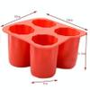 FosCadit Silicon Ice Tray Mould Ice Short Glass Cup Shaped Ice Shot Glass Maker Mould Ice Cube Shot Glass Freeze Tray for Juice Whiskey Cocktails Bar Party (Multicolor) view 2