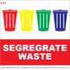 ELISHA VINYL STICKER/SEGREGATE WASTE/SET OF 2 PCS [ENGLISH & HINDI] SIZE 9 * 12 INCH view 1