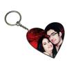 PRECIOUS GIFTS Cotton Fur Heart Shape Personalized Pillow and Key Chain with Your Photos and Messages (Red, Standard) view 2