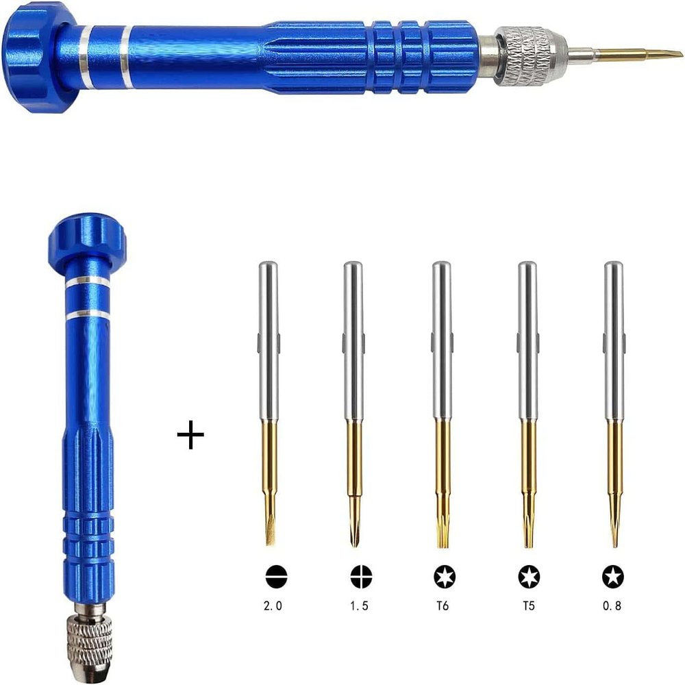 Diy Crafts Screwdriver Precision Type Set for All Type of Diy Works Pc Laptop Gadgets Repair All - in - One, Pack of 1 Set, Handle (Blue)