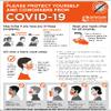 ELISHA VINYL STICKER/PLEASE PROTECT YOURSELF & CO WORKERS FROM COVID 19 /PACK OF 2 pcS in [ENGLISH & HINDI] SIZE 18 x 18 inch view 1