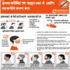 ELISHA VINYL STICKER/PLEASE PROTECT YOURSELF & CO WORKERS FROM COVID 19 /PACK OF 2 pcS in [ENGLISH & HINDI] SIZE 18 x 18 inch view 2