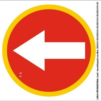 ELISHA VINYL STICKER - SYMBOLS/ARROW LEFT & RIGHT/PACK OF 2 pcS SIZE 6 * 6 INCH