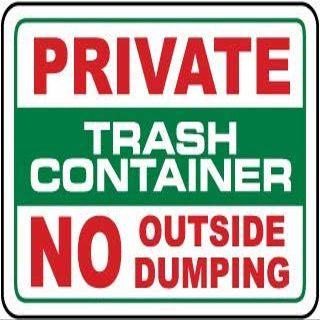Private Trash Container no Outside dumpingFoam Board Water Proof with Double Sided Sticker