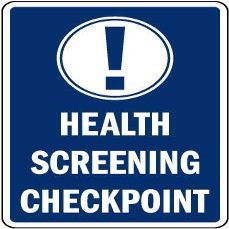 Health screening checkpointFoam Board Water Proof with Double Sided Sticker