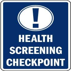 Health screening checkpointFoam Board Water Proof with Double Sided Sticker