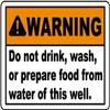 Warning do not drfink, wash, or Prepare Food from Water of This wellFoam Board Water Proof with Double Sided Sticker view 1