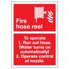 fire Hose Reel to Operate 1. Run Out Hose.(Water Turns on Automatically) 2. Operate Control at Nozzle.Foam Board Water Proof with Double Sided Sticker view 1