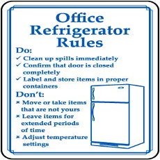 Office Refrigerator rulesFoam Board Water Proof with Double Sided Sticker