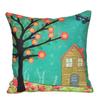 Garisha Abstract Decorative Designer Jute Digital Tree Printed Throw Pillow/Cushion Covers (16 X 16 Inches, Multicolour) - Set of 5 view 2