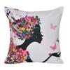 Garisha Abstract Decorative Designer Jute Digital Tree Printed Throw Pillow/Cushion Covers (16 X 16 Inches, Multicolour) - Set of 5 view 3