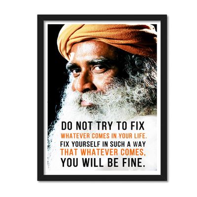 Good Hope Sadhguru quote frame poster 10x13 inch, motivational wall art spiritual decor, inspirational art , mindfulness quote, decor, home, office, yoga, meditation bedroom living room wallpaper Motivational Quotes Framed Posters Photo Frames