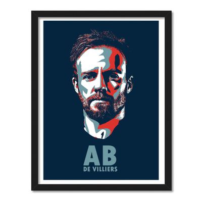 Good Hope -AB De Villiers Framed Poster Acrylic Glass (10 Inch X 13 Inch Multicolor)
