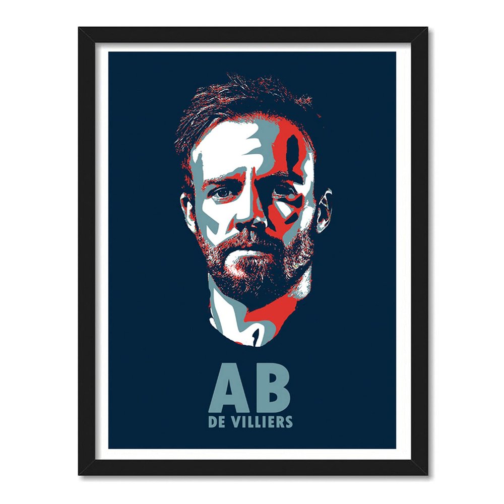 Good Hope -AB De Villiers Framed Poster Acrylic Glass (10 Inch X 13 Inch Multicolor)