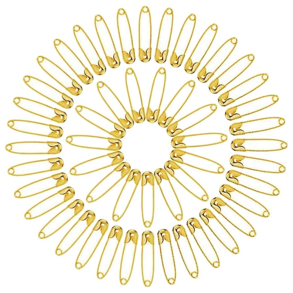 DIY Crafts Pack of 25 Pcs, Gold Pins, 25 Pcs, Gold Pins, Safety Pins Set Durable, Rust-Resistant Gold/Silver As(Pack of 25 Pcs, Gold Pins)