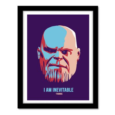 Good Hope - Hollywood Poster Frame Thanos Endgame Avengers Framed Poster Acrylic Glass for Room & Office (10 Inch X 13 Inch, Multicolor)