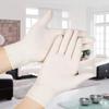 Allextreme Disposable Latex Gloves Hand Protection Rubber Examination Glove for Hospital, Clinic, Sanitary & Kitchen (Pack of 100 by Weight, Medium) view 1