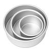 FOSSIL Aluminium Round Cake Pan/Mould Bakeware Tool - 4", 5", 6" Diameter x 2.25" Height (Set of 3 Pieces) view 1