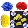 DIY Crafts Pack Of 36 Pcs, Red+Yellow+Blue, Electrical IDC 0.75-2.5mm Wire Connector Double Run or Tap 1816 AWG 0.75x1.26in. (WxL) (Pack Of 36 Pcs, Red+Yellow+Blue) view 3
