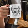 YuBingo Friends are Family Funny Magic Coffee Mug - Best Freindship Day Gifts for Dost - Unique Gifts from Best Friend, Cool Birthday Present Idea for a Friend, 320ML - Magic Black view 2