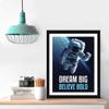 Chaka Chaundh - Astronaut poster with frame - Dream Quotes Frames - Space poster - Framed Posters with Frame  Motivational Quotes Wall Frames for Office, Student and Study Room - Photos with Quotes - (14 X 11 Inches) view 2