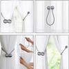 Home Cloud Magnetic Curtain Tiebacks Curtain Drape Holdbacks Clips Rope Holder Buckles for Home Bedroom Office (1 Pair 2pcs, Dark Grey) view 3