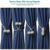 Home Cloud Magnetic Curtain Tiebacks Curtain Drape Holdbacks Clips Rope Holder Buckles for Home Bedroom Office (1 Pair 2pcs, Dark Grey) view 4