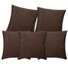 IM FAB Punching Dots Silk Cushion Covers Set of 5 (12X12 INCH, Brown) view 2