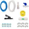 Seazone Ro Inlet Valve Set and Mix Elbow Kit of Connector, Flow Restrictor, 5 Meter Blue and 5 Meter White Pipes, Pipe Cutter - 9 Item view 1