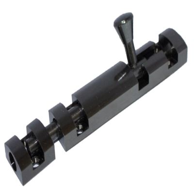 RiseOm Brass Tower Bolt/Sliding Latch Lock Xylo Design (Pack of 4, Black-4 inch)