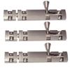 RiseOm Brass Tower Bolt/Sliding Latch Lock Xylo Design (Pack of 4, Silver-4 inch) view 2