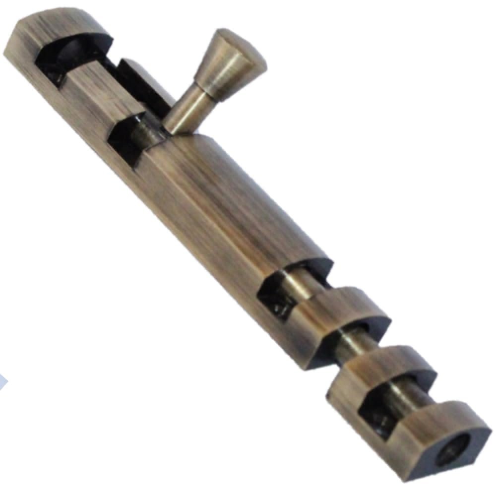 RiseOm Brass Tower Bolt/Sliding Latch Lock Xylo Design (Pack of 4, Antique-4 inch)