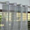 HOME UTSAV 2 Piece Sheer Strip Premium Tissue Net Polyester Curtains for Door 7 Feet, Grey view 1