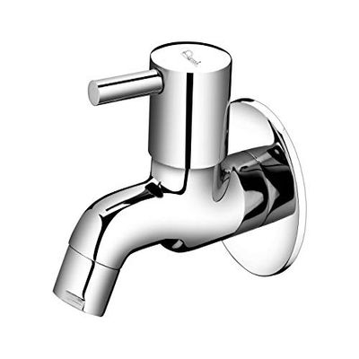 Aquieen Fluid Short Body Bib Cock with wall Flange (Chrome)