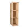 Flipco Hanging Closet Organizer, Foldable 3-Shelf Hanging Closet Wardrobe Storage Shelves, Clothes Handbag Shoes Accessories Storage, Washable Oxford Cloth Fabric. view 1