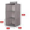 Flipco Hanging Closet Organizer, Foldable 3-Shelf Hanging Closet Wardrobe Storage Shelves, Clothes Handbag Shoes Accessories Storage, Washable Oxford Cloth Fabric. view 3
