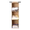 Flipco Hanging Closet Organizer, Foldable 3-Shelf Hanging Closet Wardrobe Storage Shelves, Clothes Handbag Shoes Accessories Storage, Washable Oxford Cloth Fabric. view 4