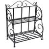 Craft Expertise Foldable Iron Spice Rack Organizer  Black 3-Tier Countertop & Cabinet Storage Shelf for Kitchen (11.6 x 6.1 x 14.4 Inches) view 2