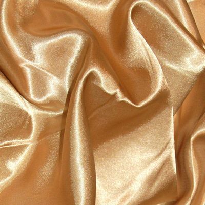 BINI Gold Silky Satin Solid Dress Fabric Plain Material 44/45" Width, Slik & Shiny Fabrics (2 Meter)
