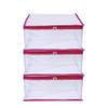 MBW Clothes Organiser for Wardrobe, Saree Covers with zip, Saree Organizer for Wardrobe, Clothes Storage Bag, Saree Bags Storage, Saree Covers for Storage, Transparent (Pink - Pack of 3) view 1