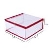 MBW Clothes Organiser for Wardrobe, Saree Covers with zip, Saree Organizer for Wardrobe, Clothes Storage Bag, Saree Bags Storage, Saree Covers for Storage, Transparent (Pink - Pack of 3) view 3