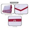 MBW Clothes Organiser for Wardrobe, Saree Covers with zip, Saree Organizer for Wardrobe, Clothes Storage Bag, Saree Bags Storage, Saree Covers for Storage, Transparent (Pink - Pack of 3) view 4