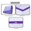 MBW Fabric Clothes Organiser for Wardrobe, Saree Covers with zip, Saree Organizer for Wardrobe, Clothes Storage Bag, Saree Covers for Storage, Transparent (Purple - Pack of 3, 25 cm, 35 cm) view 4
