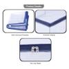 MBW Fabric Clothes Organiser for Wardrobe, Saree Covers with zip, Saree Organizer for Wardrobe, Clothes Storage Bag for Storage, Transparent (Dark Blue - Pack of 3), 25x35 cm view 4